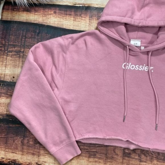 RELISTED Glossier Light Pink Cropped Hoodie - Picture 3 of 10